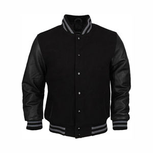 Original Bomber Baseball Varsity Letterman Jacket High School Chaquetas universitarias Mangas de cuero Cuerpo de lana - Product Image 6