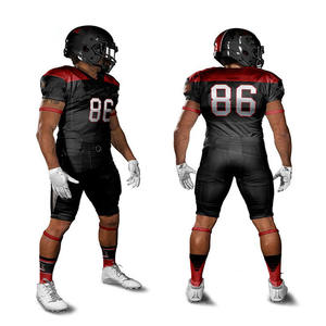 Maillots de football américain personnalisés par sublimation – Uniformes OEM respirants à manches courtes avec évacuation de l'humidité pour commandes d'équipes - Product Image 3