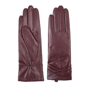 Guantes estampados de invierno de alta calidad, piel de oveja, guantes de vestir de cuero PU para ciclismo, uso diario, fiestas, deportes de playa informales, lisos - Product Image 1