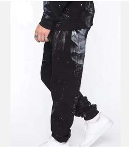 Nueva ropa de entrenamiento Unisex de alta calidad con estampado de pinceles personalizado de otoño, traje de jogging de 2 piezas, chándal liso con capucha, conjunto de chándal para hombre - Product Image 4