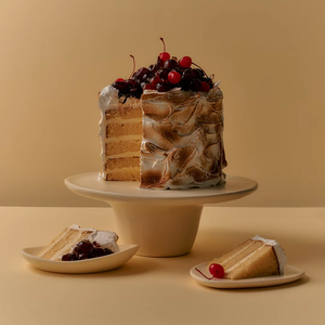 Premium écologique fait à la main moutarde résine gâteau support plateau durable Dessert fruits affichage serveur lave-vaisselle mariage - Product Image 1