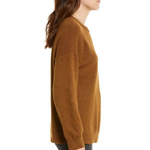 Sweat-shirt à col rond en coton pour femme, haut décontracté, vente en gros, 100% - Product Image 3