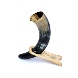 New Design Indian Quality Natural Viking Drinking Horn with Horn <b>Stand</b> for Simple Design Piece and Hot Sale - Product Image 6