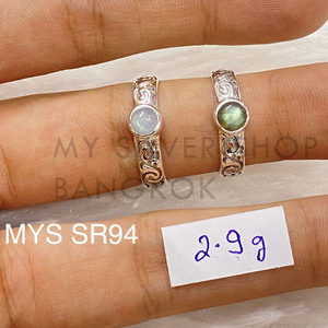 แหวนเงินแท้ 925 ประดับพลอย ทำมือ สำหรับงานแต่งงานหรืองานปาร์ตี้ สไตล์คลาสสิก ขายส่งจำนวนมากสำหรับทำเครื่องประดับ - Product Image 3