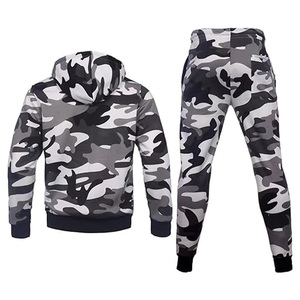 Pantalon de jogging surdimensionné deux-pièces à imprimé complet personnalisé ensemble de survêtement à capuche avec fermeture éclair 100% coton décontracté hommes grande taille unisexe XL - Product Image 2