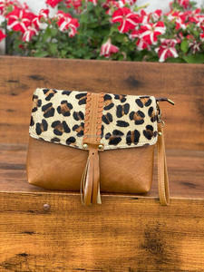 Nouveau Style occidental imprimé Animal fourrure cuir sacs à bandoulière de haute qualité à la mode véritable fourrure animale cuir fronde côté sacs à main - Product Image 2