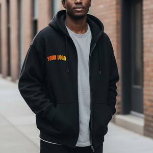 Sweat-shirts en coton 100% de 420 g/m², impression personnalisée, broderie de logo, polaire épaisse, sweat-shirt à fermeture éclair surdimensionné pour l'hiver - Product Image 6