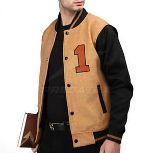 Veste d'hiver personnalisée à col montant avec logo sur le devant, en laine unisexe, respirante, écologique, de haute qualité - Product Image 4