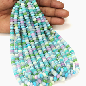 Cuentas Redondas de Cuarzo Multicolor: Gemas de Color Disco para Joyería y Manualidades (7-8 mm) - Product Image 1
