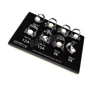 ชุดอุปกรณ์ทำฟันปลอม ประกอบด้วย ยางกันน้ำลาย ที่เจาะรู คีมหนีบ กล่องฆ่าเชื้อ และเครื่องมือผ่าตัดสำหรับการปลูกถ่ายฟัน - Product Image 3