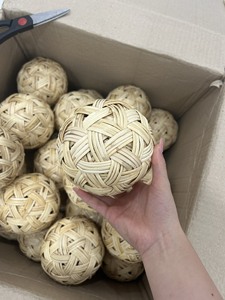 ลูกบอลหวายสำหรับตกแต่งบ้านทำจากหวายสำหรับตกแต่งบ้านทำด้วยมือจากเวียดนาม - Product Image 5