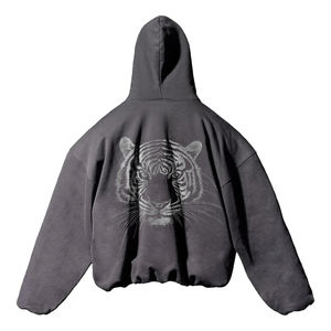 Conjuntos de Sudadera con Capucha y Pantalones de Chándal Cortos Acampanados de Forro Polar Grueso de Alta Calidad para Hombre, Estilo Urbano de Invierno, Teñido Liso Sólido - Product Image 5