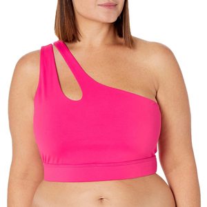 2024 Top fabricant sur mesure séchage rapide confortable une épaule culture soutien-gorge de sport vêtements de Fitness Yoga course conception unie dos - Product Image 4