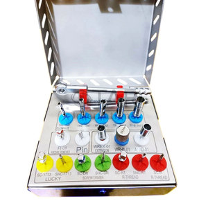 Kit profesional de remoción de implantes dentales, juego de 18 piezas, fresas largas de trépano, herramientas de eliminación de huesos, llave de 4mm, instrumentos médicos de implantes - Product Image 6