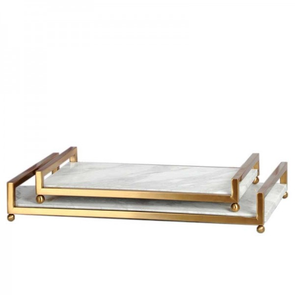 Bandeja de mármol de nueva moda Precio más bajo Bandejas de mármol artesanales de alta calidad hechas a mano profesionales - Product Image 2