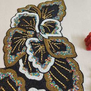 แผ่นรองจานหรูหราประดับลูกปัด ทำมือ ทนทาน กันลื่น - Product Image 2