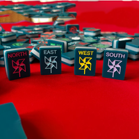 Divertissement coloré personnalisé à quatre couches 160 tuiles de Mah Jong américain ensemble de jeu de société Mahjong en acrylique
