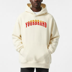 Vente en gros de sweats à capuche zippés en molleton pour hommes, vêtements décontractés d'hiver, logo imprimé sur écran personnalisé, broderie 3D, 100% coton, taille oversize - Product Image 1