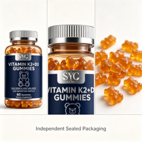 Gummies SYC BIO Vitamine K2+D3 Bien-être Quotidien Adulte Naturel 60 Gummies Prix Usine Vente en Gros Marque Privée OEM ODM