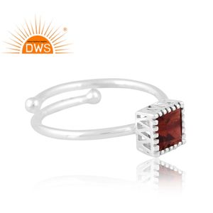 แหวนพลอยโกเมนธรรมชาติคุณภาพดีที่สุดแหวนวางซ้อนกันได้เครื่องประดับแบบสั่งทำสำหรับผู้หญิงของขวัญสำหรับผู้หญิงสำหรับเธอ - Product Image 4