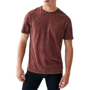 T-shirts unisexes personnalisés en gros, effet délavé, pour hommes et femmes, en polyester/coton de haute qualité, respirants et à séchage rapide - Product Image 1