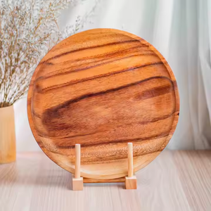 Assiettes en bois durables Vaisselle en bois traditionnelle Assiette en bois moderne Design par glowin fashion - Product Image 1