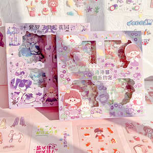 Ensemble d'autocollants DIY Kawaii de 100 feuilles, autocollants adhésifs pour scrapbooking, autocollants Washi pour enfants, pour la décoration de la maison et les albums de style anime - Product Image 1