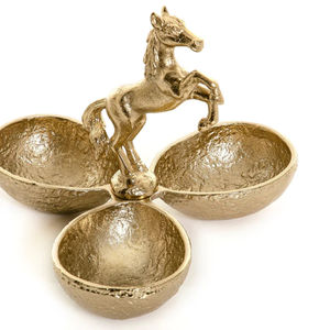 Elegante juego de cuencos dobles para Chocolate, diseño de árbol Floral dorado, contenedor de dulces de Metal hecho a mano para decoración del hogar de lujo - Product Image 4