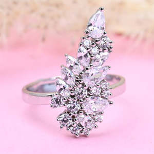 Anillos de Plata de Ley 925 de Primera Calidad para Mujer, Corte Marquesa, con Incrustaciones de Diamantes, Chapados en Rodio, Joyería para Hombre - Product Image 2