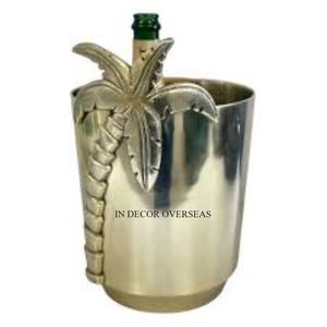 Palmier coulé en aluminium de qualité supérieure plaqué or de haute qualité Seau à glace design pour boissons Barware Drinkware Supply - Product Image 1