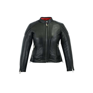 Chaqueta de Motociclista de Cuero Genuino de Primera Calidad para Mujer con Logotipo Personalizado en Relieve, Diseño Transpirable para Invierno - Product Image 4