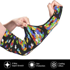 Fábrica al por mayor personalizado deporte al aire libre elástico puro personalizado voleibol béisbol baloncesto Golf fútbol protección brazo mangas - Product Image 3