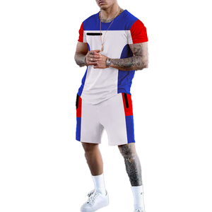 High Quality Custom <b>Design</b> logo Blank <b>T</b>-<b>shirt</b> <b>Shorts</b> <b>Sets</b> Custom Tags Polyester Cotton Breathable Tracksuit <b>Set</b> - Product Image 2