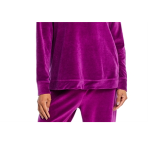 Felpa Sportiva Rosa in Velluto con Maniche Raglan, Alta Qualità, Stampa a Rilievo in Seta, Leggera, Taglia XS per Autunno e Inverno - Product Image 3