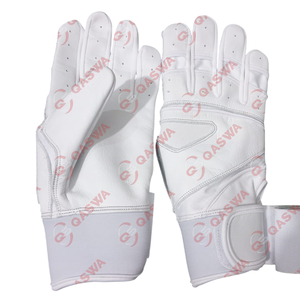 Prix de gros Nouveau style Gants de frappe de baseball en cuir à manchette longue de conception personnalisée de couleur blanche - Product Image 4