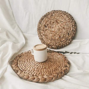 Manteles de jacinto de agua vintage de artesanos vietnamitas, compañeros individuales de mimbre para decoración del hogar, ventas al por mayor - Product Image 3