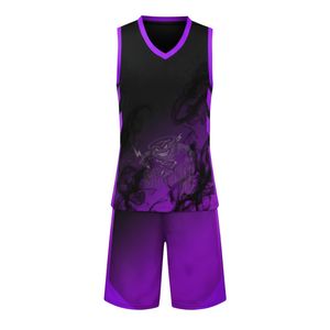 Conjunto de Uniforme de Baloncesto con Estampado Sublimado Personalizado, Malla de Poliéster Transpirable, Estilo Urbano, Uniformes Deportivos para Hombres y Jóvenes - Product Image 3