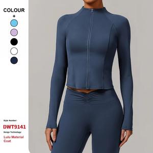 Wholesale <b>Women's</b> Breathable Lightweight <b>Gym</b> Top Custom Logo Sports <b>Jacket</b> Zipper Long Sleeves Wholesale OEM Orders <b>for</b> <b>Women's</b> - Product Image 2