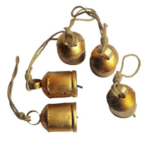 Diseño moderno decoración del hogar alta calidad Vintage hecho a mano latón cencerro campana Metal colgante campanas decoración del hogar proveedor - Product Image 4