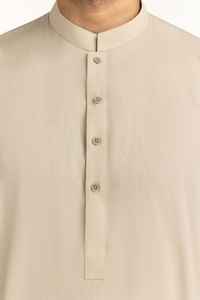 Dernier design traditionnel ethnique afghan musulman, shalwar kameez noir pour homme, costume 2 pièces, style col respirant, style régulier, fête, hiver - Product Image 4