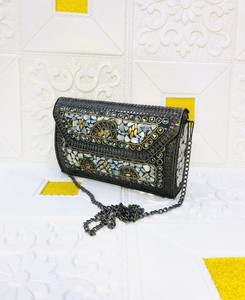 Pochette à fermeture à rabat en mosaïque métallique faite à la main dernier artisanat indien traditionnel fabriqué en Inde - Product Image 5