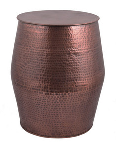 Tabouret de jardin décoratif en métal, design martelé original, poli miroir, fait main, durable, moderne et minimaliste, pour la maison - Product Image 5