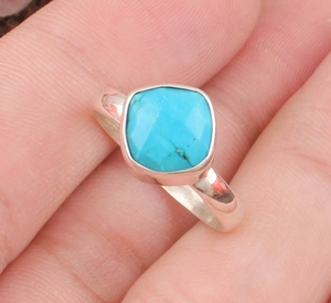 Vente en gros de bague en argent sterling 925 turquoise naturelle faite à la main en filigrane de bohème design de mariage bijoux de mode unisexe - Product Image 3