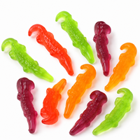 Bonbons Gommeux Crocodile en Gros, Personnalisables OEM ODM, Fabricant Marque Privée, Halal, Saveurs Assorties Fruitées Sucrées et Acidulées, TIK TOK