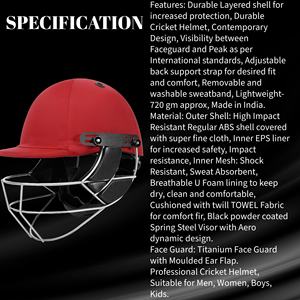 Cascos profesionales calientes Casco de cricket de parrilla de acero ajustable personalizado Equipo de protección ligero duradero sólido para jugadores - Product Image 2