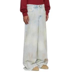 Pantalones Vaqueros de Mezclilla de Algodón Desgastados de Corte Holgado y Cintura Media-Alta para Hombre, Estilo Urbano Personalizado con Diseño Estampado y Pierna Ancha - Product Image 6