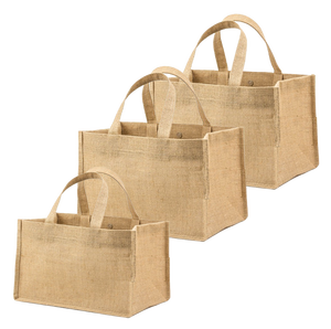 Cesta de yute con asa, bolsa de color natural laminada fabricada en Bengala Occidental - Product Image 4