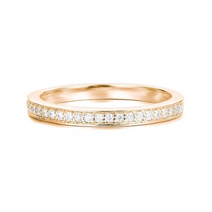 Bague de mariage pavée de diamants faits main avec diamants de laboratoire F-VS2 en or massif 14K, sertissage pavé, pour usage quotidien, empilable, cadeau - Product Image 3