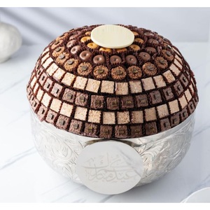 Bol de service à chocolat rond moderne fabriqué à la main bol à chocolat en métal doré martelé présentoir à desserts plat de serveur de bonbons - Product Image 5