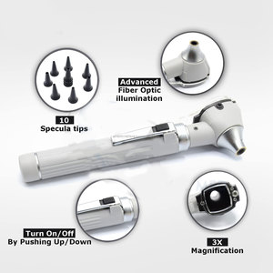 Otoscopio LED de Fibra Óptica Eléctrico Mini, Herramienta de Examen de Oído Portátil de Acero Inoxidable, Instrumento de Diagnóstico ORL con Bolsa, CE - Product Image 4